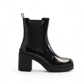 Europeon Union Women Black Vernis Leather Half Boot #3304